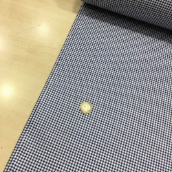 Küçük Kareli Lacivert Poplin Kumaş