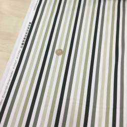 Yeşil Çizgiler Poplin Kumaş