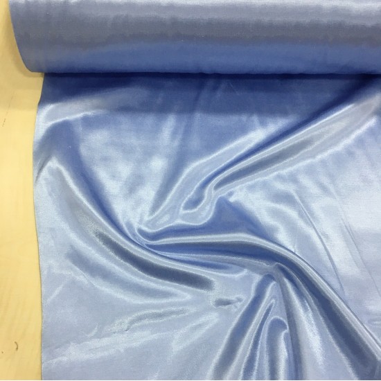 Orta Mavi Parlak Pamuk Saten
