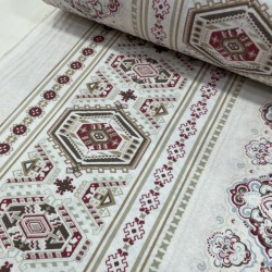 Bordo Motif Pazen Kumaş