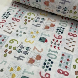 Mint Rakamlar Pazen Kumaş