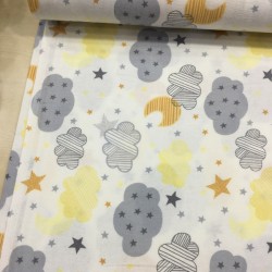 Gri Bulut Pazen Kumaş