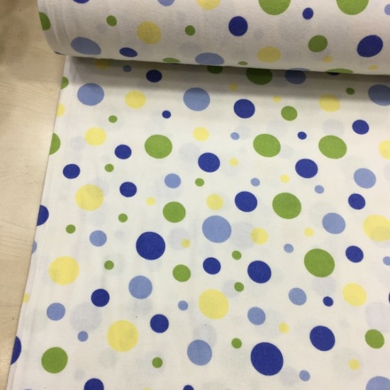 Mavi Puantiye Pazen Kumaş