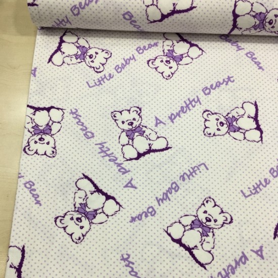 Mor Ayıcık Pazen Kumaş