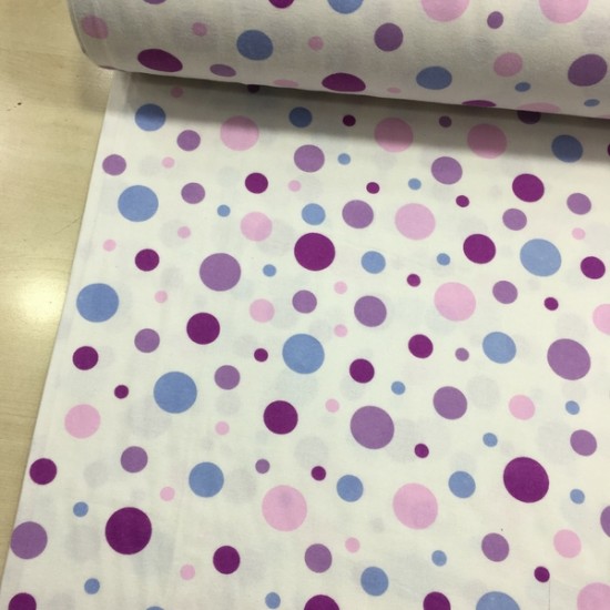 Mor Puantiye Pazen Kumaş