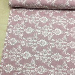 Motifli Gül Kurusu Pazen Kumaş