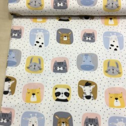 Somon Uykulu Ayılar Pazen Kumaş