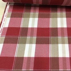 Bordo Ekose Pazen Kumaş