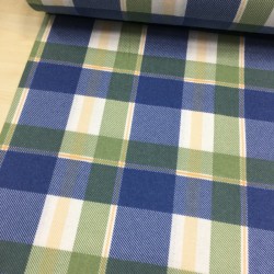 Mavi Ekose Pazen Kumaş