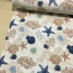 Deniz Yıldızı Müslin Kumaş