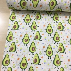 Sevimli Avakado Müslin Kumaş