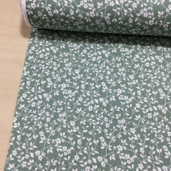 Yeşil Sarmaşık Müslin Kumaş