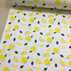 Dilim Limon Desenli Müslin Kumaş